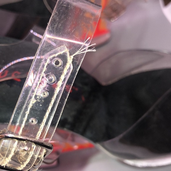 Lucious Acrylic Platform Flame Heels Size 9 - Picture 10 of 11